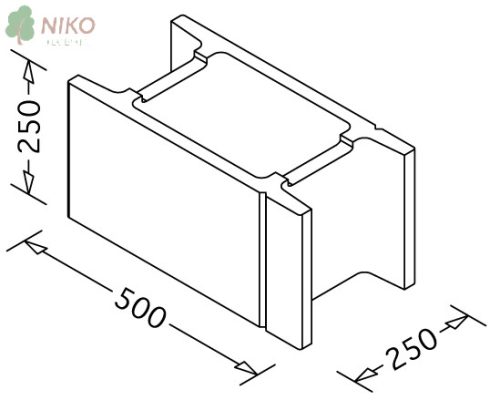 BetonEpag Zsalukő 25 50x25x25 